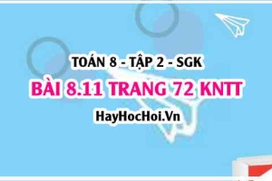 Bài 8.11 trang 72 Toán 8 Tập 2 Kết nối tri thức: Ước lượng xác suất từ bảng thống kê
